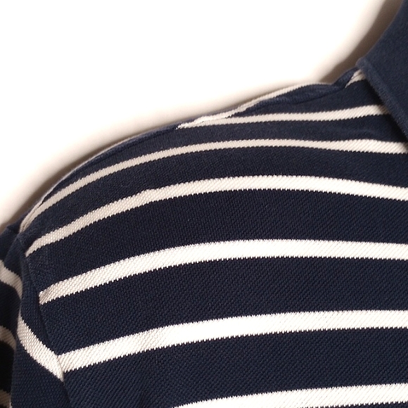 Polo by Ralph Lauren Men's Blue White Striped Short Sleeve Knit Polo XXL - Picture 5 of 9